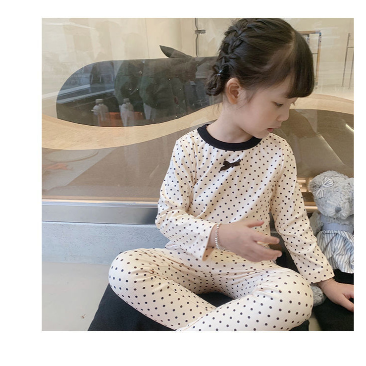 Pijamas para niños traje de manga larga pijamas estilo princesa femenina dibujos animados niños medianos y grandes madre e hija padre-hijo homewear camisa de fondo