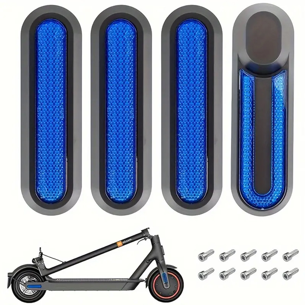 M365/Pro//1S Scooter Front Fork Left and Right Decorative Side Cover with Reflective Strip Screw Modification Decorative Accessories