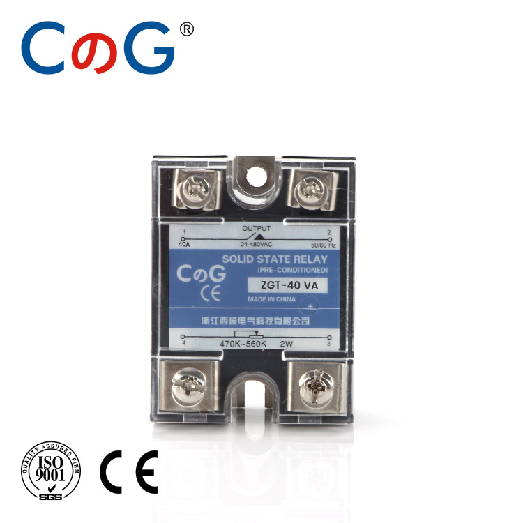 西崎CG固态继电器单相调压器ZGT-40VA开关模块无触点480v40A