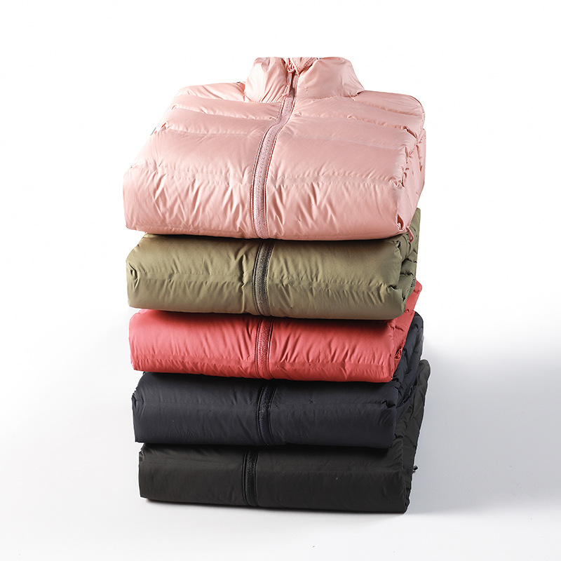 Nueva chaqueta de plumón ligera para pareja de talla extra collar de pie 90 pato abajo neto más tamaño para hombre y chaqueta de plumón para mujer