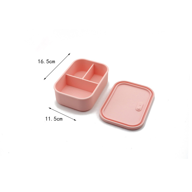 Ins lonchera de silicona de grado alimenticio, conveniente lonchera con calefacción por microondas, lonchera para trabajadores de oficina, lonchera para estudiantes