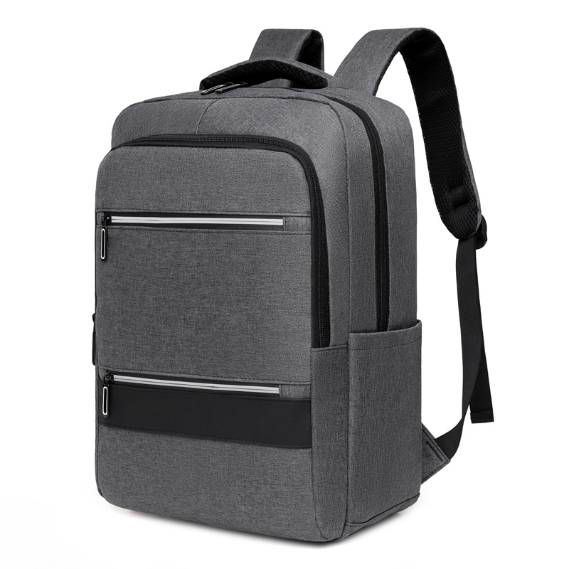 跨境男商务双肩包新款电脑背包高中生学生通勤大容量书包可印logo
