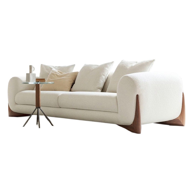 北欧風布張りソファ リビングルーム用 直線型 モダン 美容室 販売所 ホームステイ 受付 ins風 家庭用