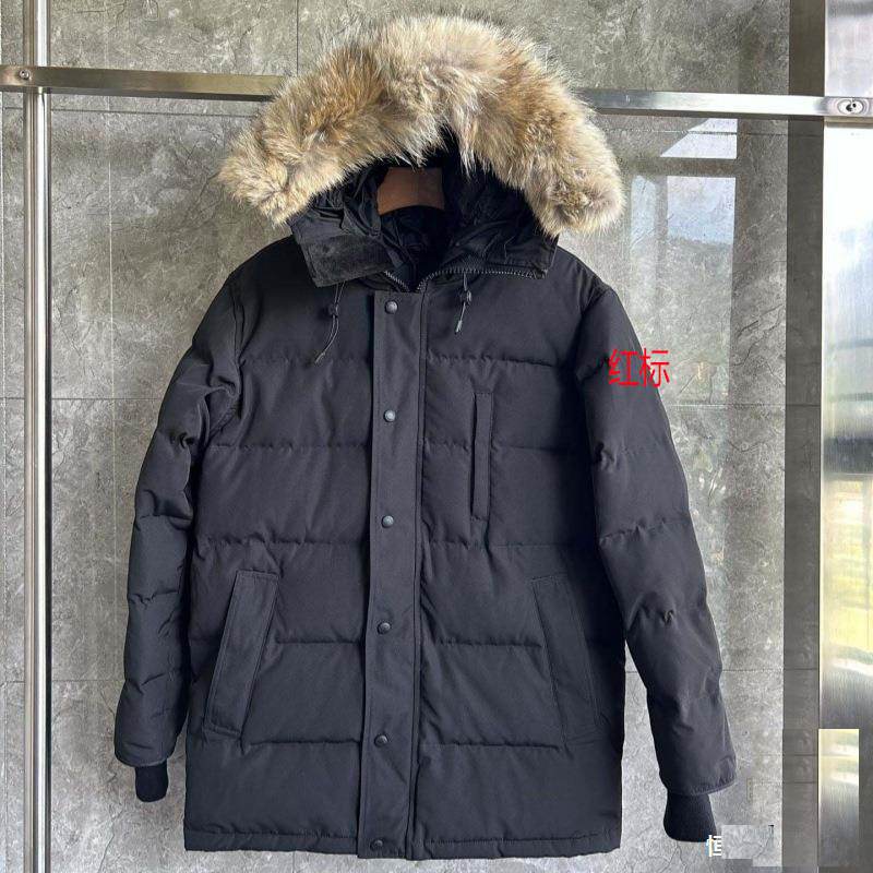 Foreign Trade Specializes in Men's Parka Jackets with down Filling and Wolf Fur Trim Foreign Trade Specializes in Men's Parka Jackets with down Filling and Wolf Fur Trim