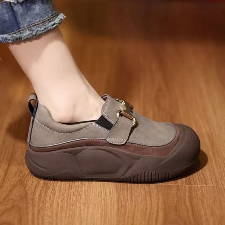 Yue Chen zapatos para mujeres 2024 verano nuevos zapatos casuales con suela gruesa, zapatos casuales con suela suave delgados para aumentar la altura de los zapatos de mujer