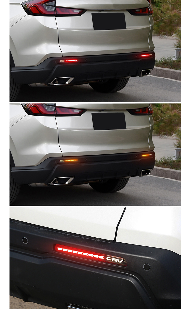 Suitable for Honda 23-24 Crv Rear Bumper Light Modified Led Rear Brake Light Dynamic Streamer Turn Signal Cross-Border