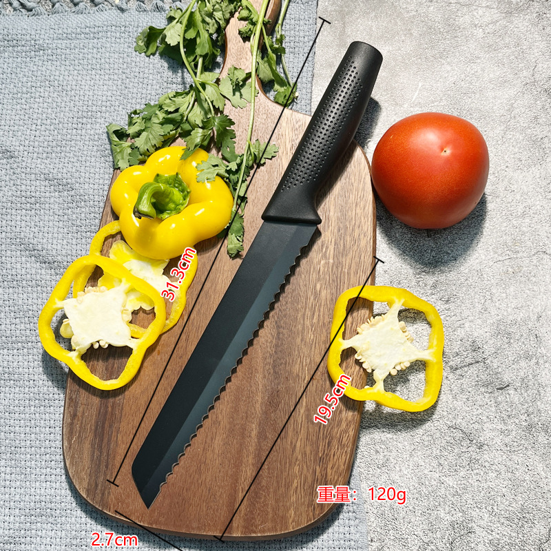 Cuchillo PP personalizado no pegajoso 6 piezas de cuchillo de cocinero combinado cuchillo de regalo de carne de carne de pan