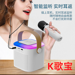 Karaoke speaker sound card portable all-in-one machine indoor outdoor square dance karaoke Bluetooth wireless children's audio 