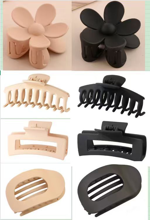 Juego de pinzas para el cabello, estilo Amazon, pinzas mate tipo garra, accesorios de moda para mujer