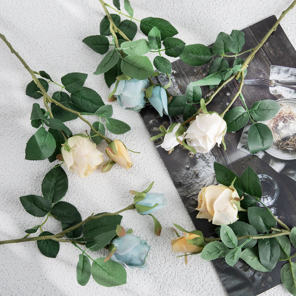 INS風保加利亞玫瑰跨境婚慶家居裝飾廠家仿真花批發假花YC1013