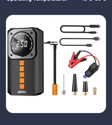 Cross-border portable car air pump, Hava nasosu - smart-clip-with-dc-charging-storage-bag