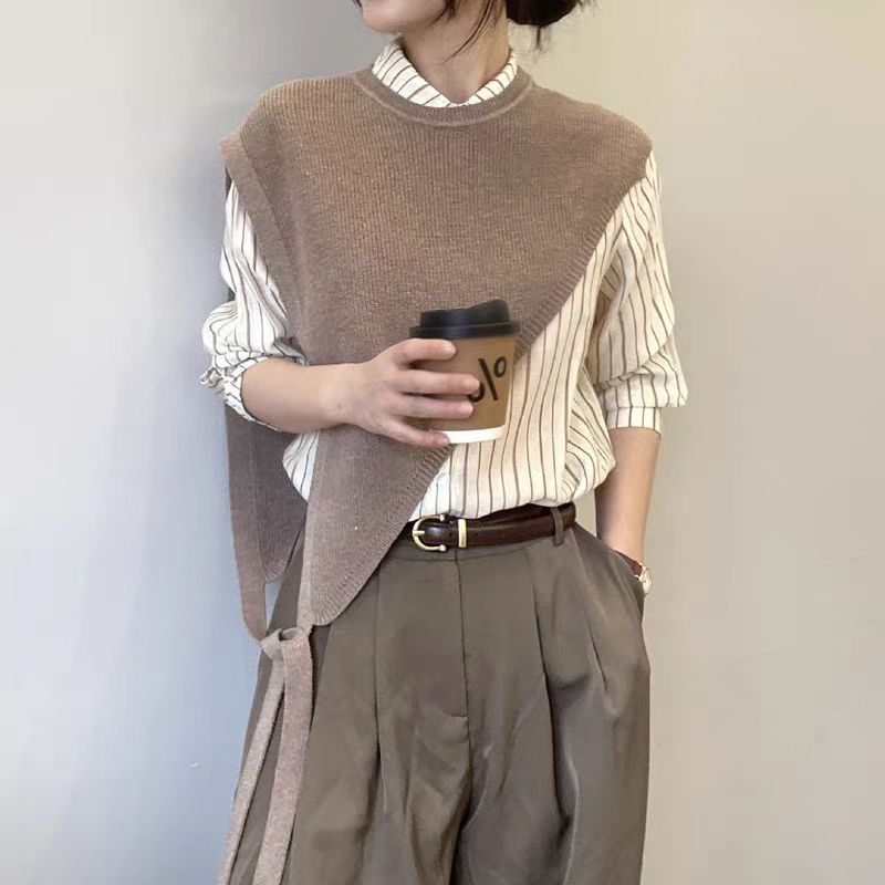 Schwarze Damen Dreiecksweste Zum Layering Für Wärme_voghion.com