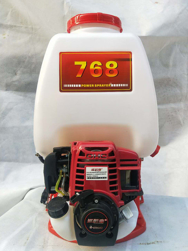 Gasolina de alta presión pulverizador de cuatro tiempos bomba de cobre pulverizador de arranque eléctrico tipo mochila pulverizador agrícola para árboles frutales de jardín