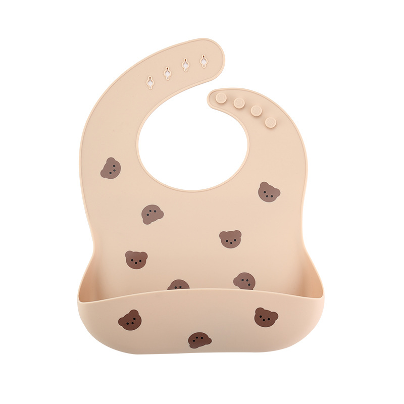 Babero de Silicona para Bebé de Silicona Alimentaria, Impermeable, Resistente a Manchas, para Alimentación Infantil