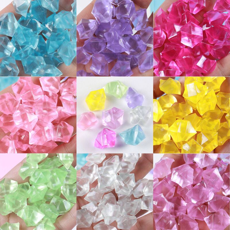 Miniature Multi-Color Luminous Ice Fragments DIY Phone Case Keychain Hairpin Micro Landscape Decoration Materials Wholesale Accessories