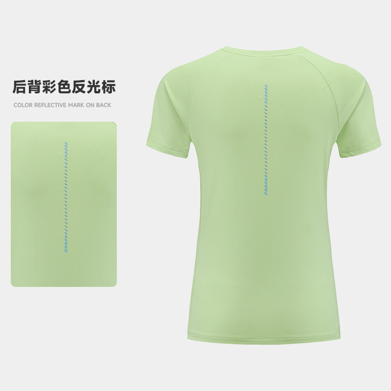Ropa de Yoga de verano para mujer de manga corta de secado rápido Top running ciclismo entrenamiento ropa de fitness Slim adelgazante Camiseta deportiva