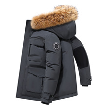 2025大毛领羽绒服男女情侣装加厚保暖防寒服工装系列