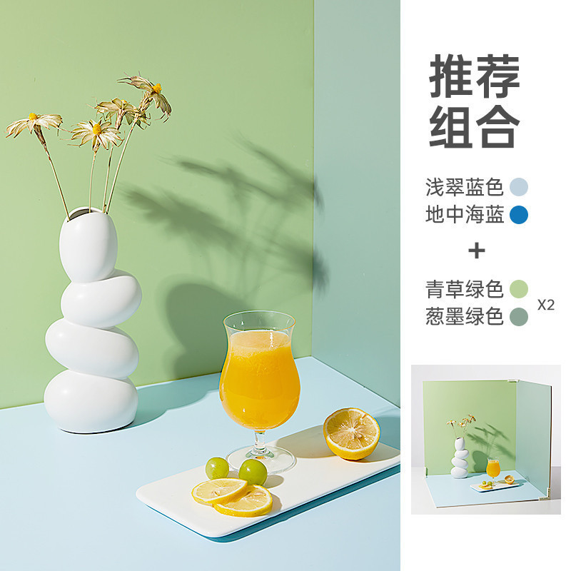 拍照背景板纯色摄影道具产品图蛋糕化妆品拍摄摆拍PVC拍照背景布|undefined