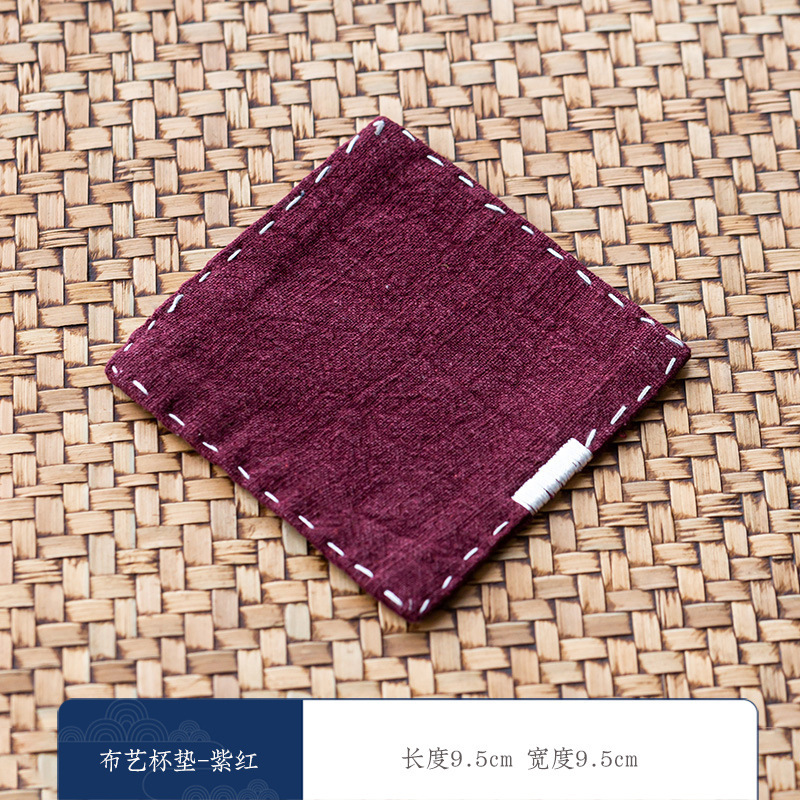Tejido posavasos-rojo púrpura