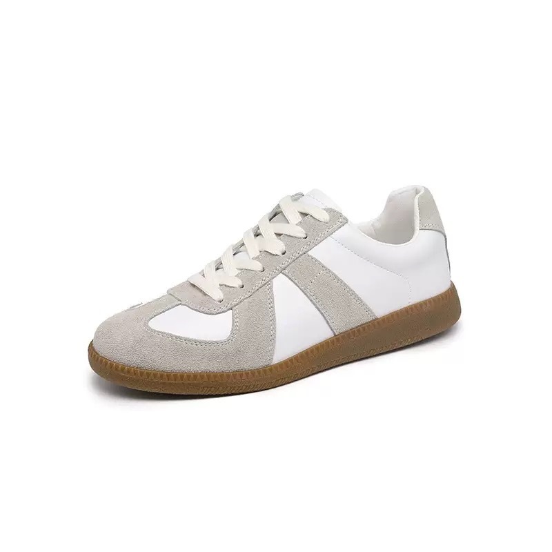 高バージョン Margiela MM6 ドイツのトレーニングシューズ男性と女性のための白い靴カップル本革カジュアルスニーカーレトロニッチトレンディな靴|undefined