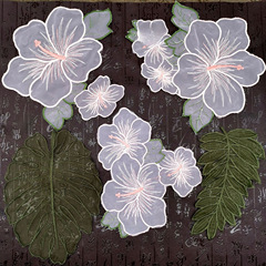 Elegant lace transparent mesh embroidery fabric patches, organza DIY decorative patches, clothing patches, floral motifs