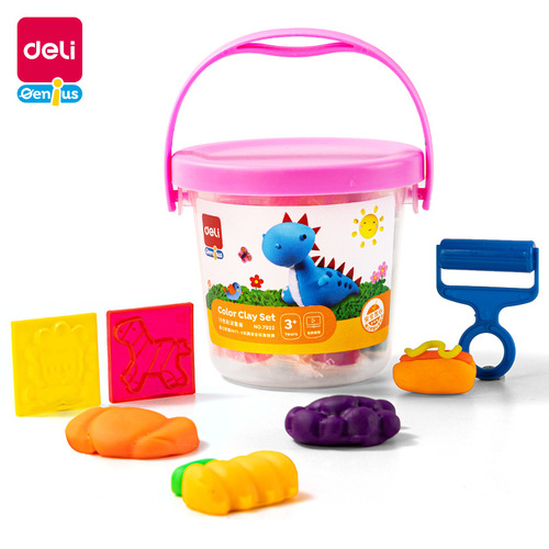 Deli 7022 Colorful Plasticine Set 12 Colors Children's Creative Handmade Toys Students Containing Tools Kindergarten