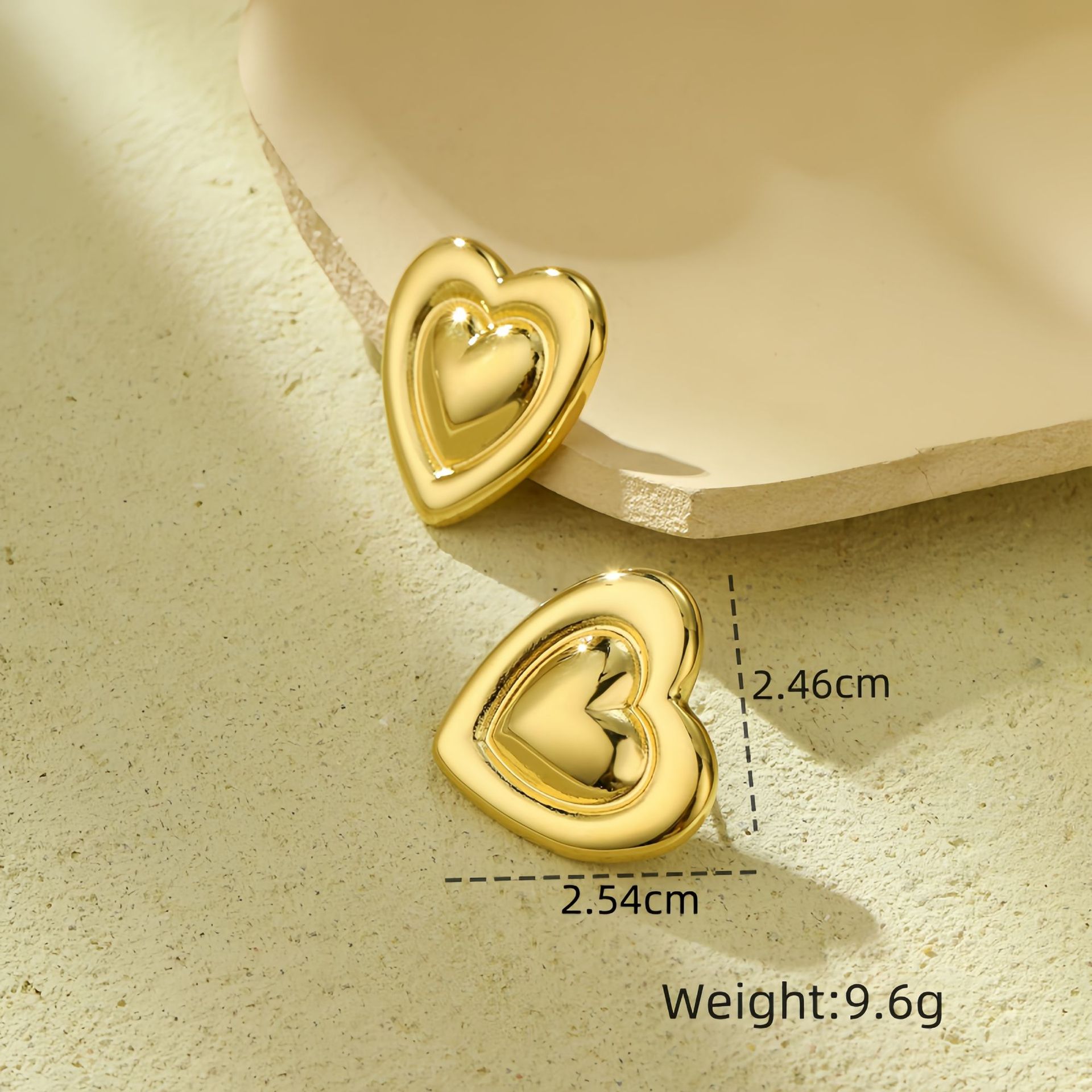 15g Weight 316L Stainless Steel Ear Needle Material Ear Studs Classification 1 Pair Quantity Daily Occasion 304 Stainless Steel Material Triangle, Star, Heart Shape Pattern Women's Gender Simple Style Style Plating Craft 304 Stainless Steel Triangle Star Heart Shape Simple Style Ear Studs For Women's 11
