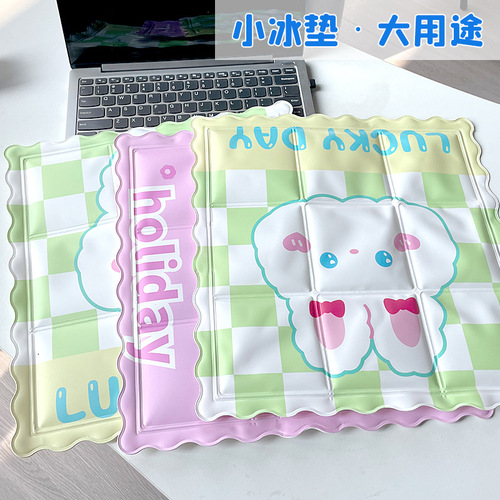Summer ice pad student cooling square ice cushion cartoon cute ice crystal cooling pad office cooling cushion