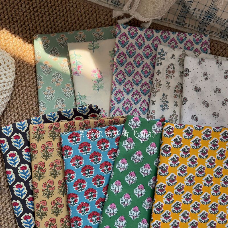 Cotton 60-Count Digital Printed Fabric, Forest Style Retro Floral Fabric, Clothing, Women's Clothing, Children's Clothing, Bags, Handmade DIY