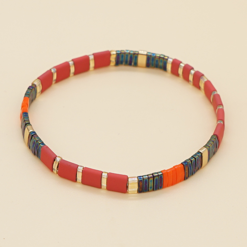 Nihaojewelry Wholesale Jewelry Bohemian Multi-layered Woven Colorful Paint Beaded Bracelet display picture 28