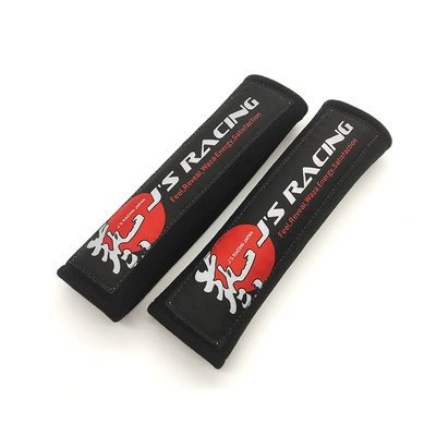 Seat belt shoulder pad – cotton protection pad pair - art-black