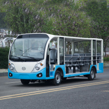 旅游景区燃油/电动代步车观光车23座敞篷款电瓶汽油封闭游览车