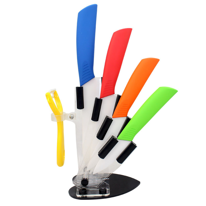 Embalaje transfronterizo estilo de comercio exterior 3456 pulgadas cuchillo de cerámica conjunto multi-estilo de cocina opcional cuchillo práctico cuchillo de chef