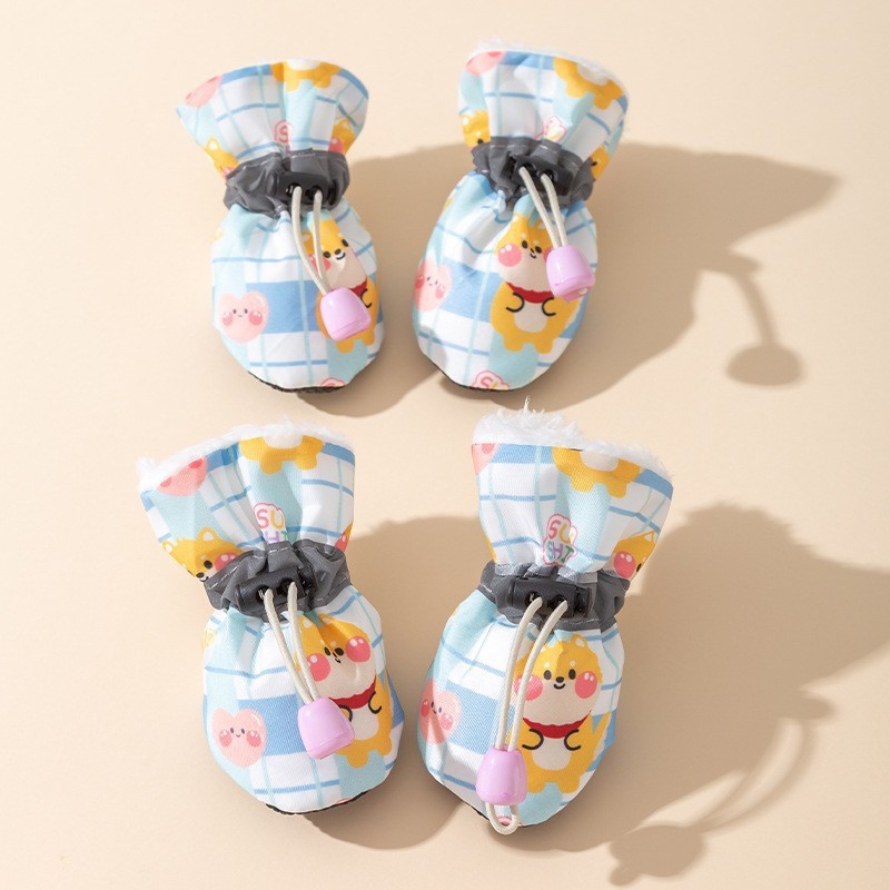 두꺼운 스타일#강아지 격자무늬