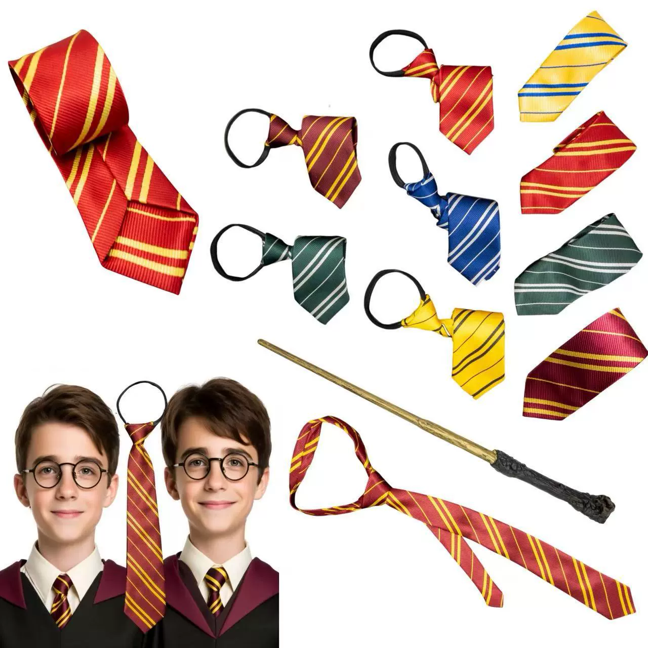 Готовый оптовый галстук в полоску JK для школьников, без узла, короткий, в стиле преппи, маленький галстук в стиле Гарри Поттера от производителя