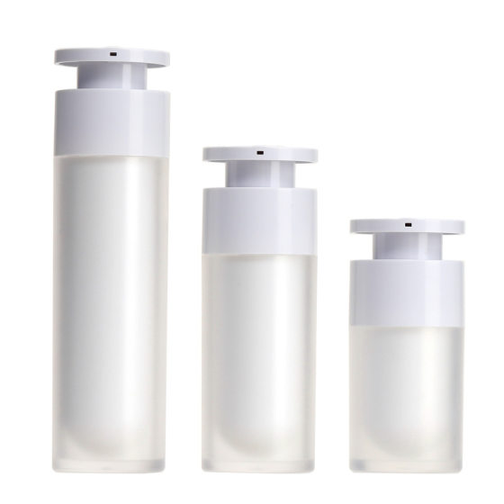 in stock Cosmetic Vacuum Lotion Bottle 15-30-50ml Essence Press Bottle White Double Layer Eye Cream Bottled