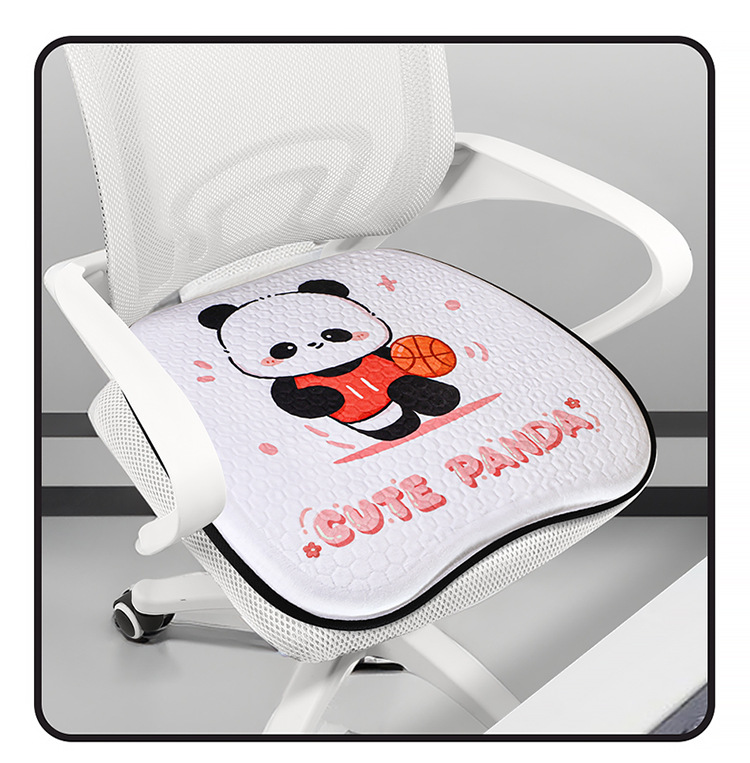 Summer Plush Gel Car Cushion Office Ice Silk Chair Cushion Cartoon Fat Cushion Gel Breathable Seat Cool Cushion