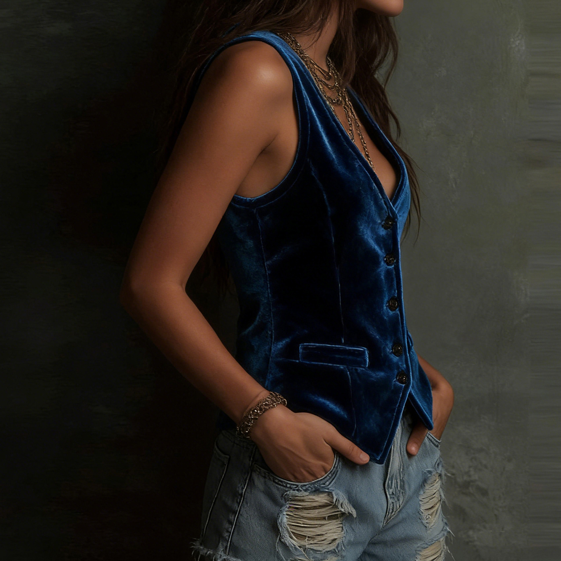 Essential V-Neck Sleeveless Vest For Women, Lightweight Button-Front Layering Tank Top, Versatile Casual And Office Wear_ecoleips.com