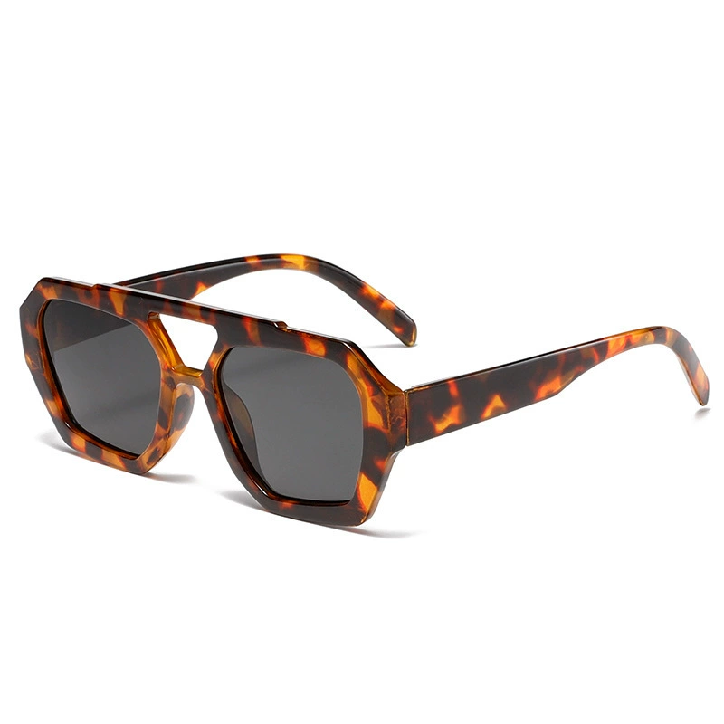 Retro sunglasses, European style, solar-powered trend glasses, oversized geometric frames
