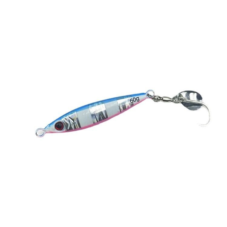 Qingdao big Spanish mackerel iron plate small fat man iron plate rotating sequin hook offshore boat fishing slow swing lead fish knife fish iron plate