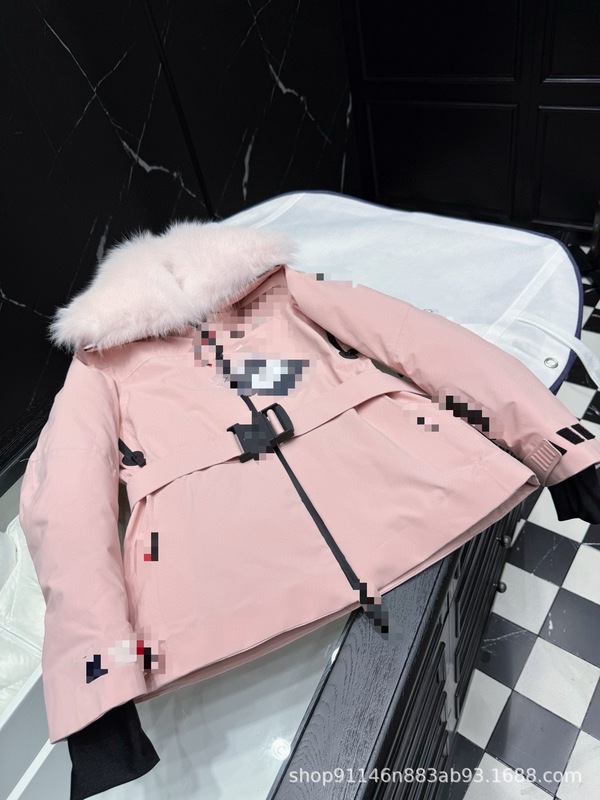 蒙口羽绒服女压胶系列修身款羽绒滑雪服套装防风防水羽绒服外套|undefined