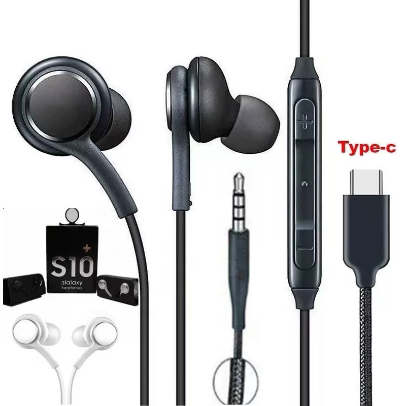Удобно для наушников Samsung AKG Note10/N20/S20 Type-C цифровой внутриканальный проводной контроль с мощным басом