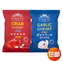 网红趣莱福虾片食品休闲零食蒜味膨化办公室韩国进口其他包装全年