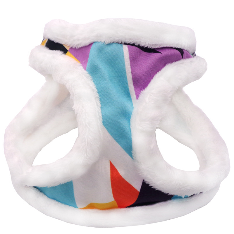 Invierno estampado al por mayor artículos para mascotas felinos pecho de pecho de perro pecho de gato de cabello de pecho de un perro pequeño
