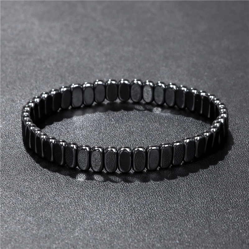 Αναψυχή Ρετρού Γεωμετρικό Μοτίβο Ελαστικό Σχοινί Αιματίτης Χάντια Γιονσεξ Βραχιόλι display picture 6