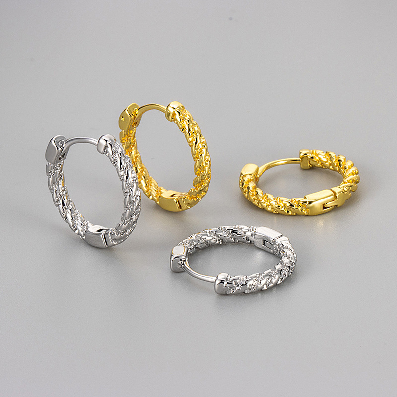 2024 New Geometric Texture Twist Ear Ring Elegant Niche High-end Ear Earrings Simple All-match Fashion Personality 2024 New Geometric Texture Twist Ear Ring Elegant Niche High-end Ear Earrings Simple All-match Fashion Personality