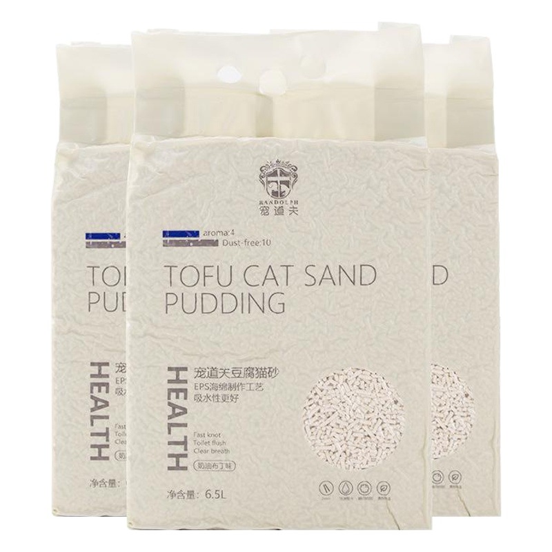 Pet doff tofu gato más 6.5L grupo maíz gato arena fina desodorante gato mascotas suministros de limpieza al por mayor