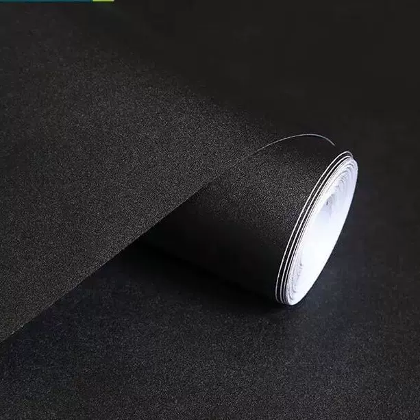 黑色PVC波音软片自粘墙纸冰晶画无框画相册耗材背面黑磨砂柜贴膜
