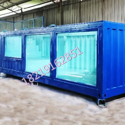 戶外大型室內外訓練潛水無邊際可移動鋼結構按摩預制集裝箱遊泳池