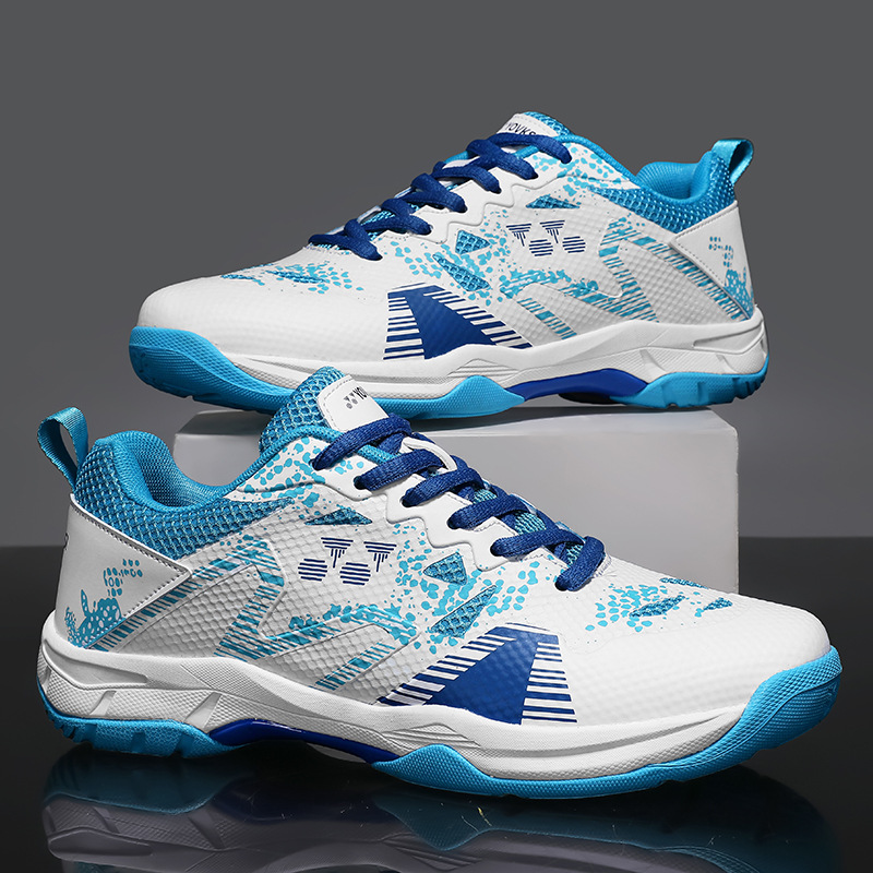 Transfronterizos de tamaño grande nuevos zapatos deportivos con suela de goma, entrenamiento de bádminton, zapatos de tenis antideslizantes y transpirables, zapatos multi-escenarios